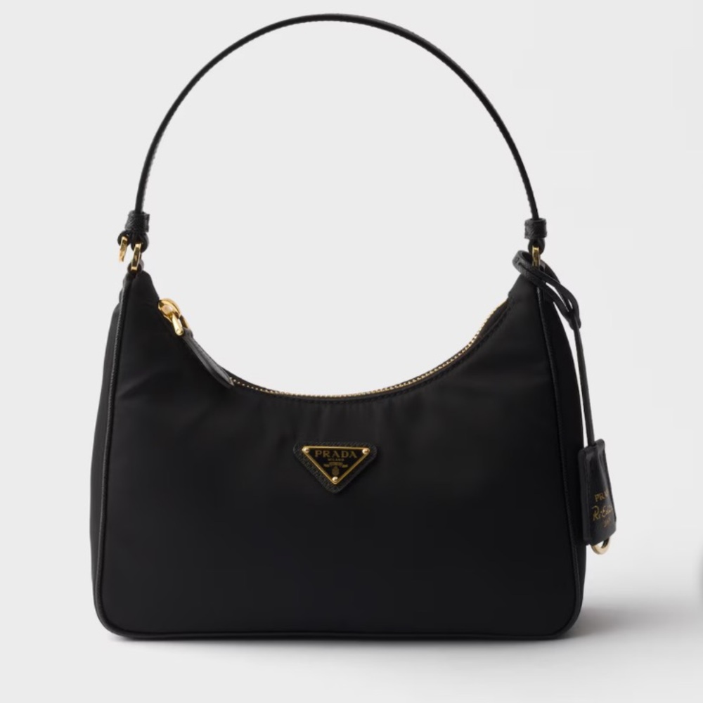 Prada Nylon Bag with Gold Accents